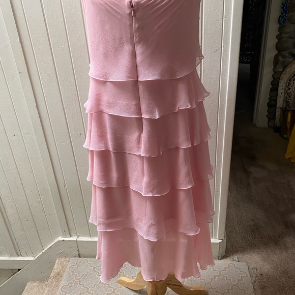 Pink Strapless Ruffle Dress - Picture 5 of 8